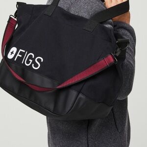 Figs Laminated Tote Bag Black